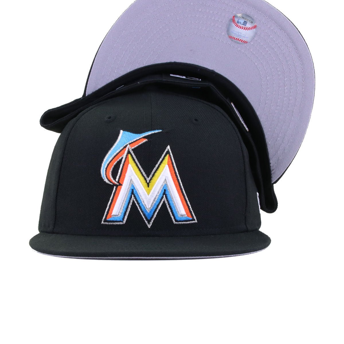 Miami Marlins Black 2012 New Era 59Fifty Fitted