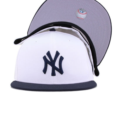 New York Yankees White Navy New Era 59Fifty Fitted