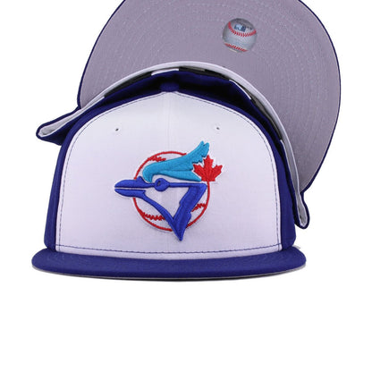 Toronto Blue Jays White Dark Royal Blue 1989 New Era 59Fifty Fitted