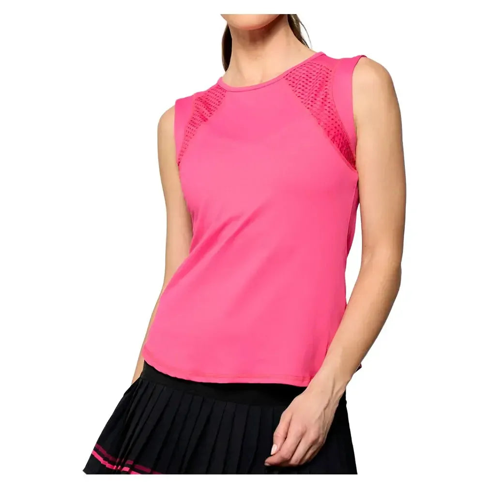 Women's Power Tennis Tank Bright Pink-Apparel-Lija-25A-1597T5BPH25-Tennis Express
