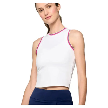 Women's Varsity Tennis Tank White and Multi