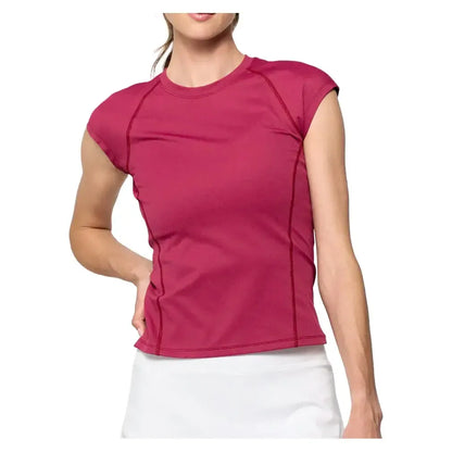 Women's Vision Tennis Tee Burgundy-Apparel-Lija-25A-1982T5H25-Tennis Express