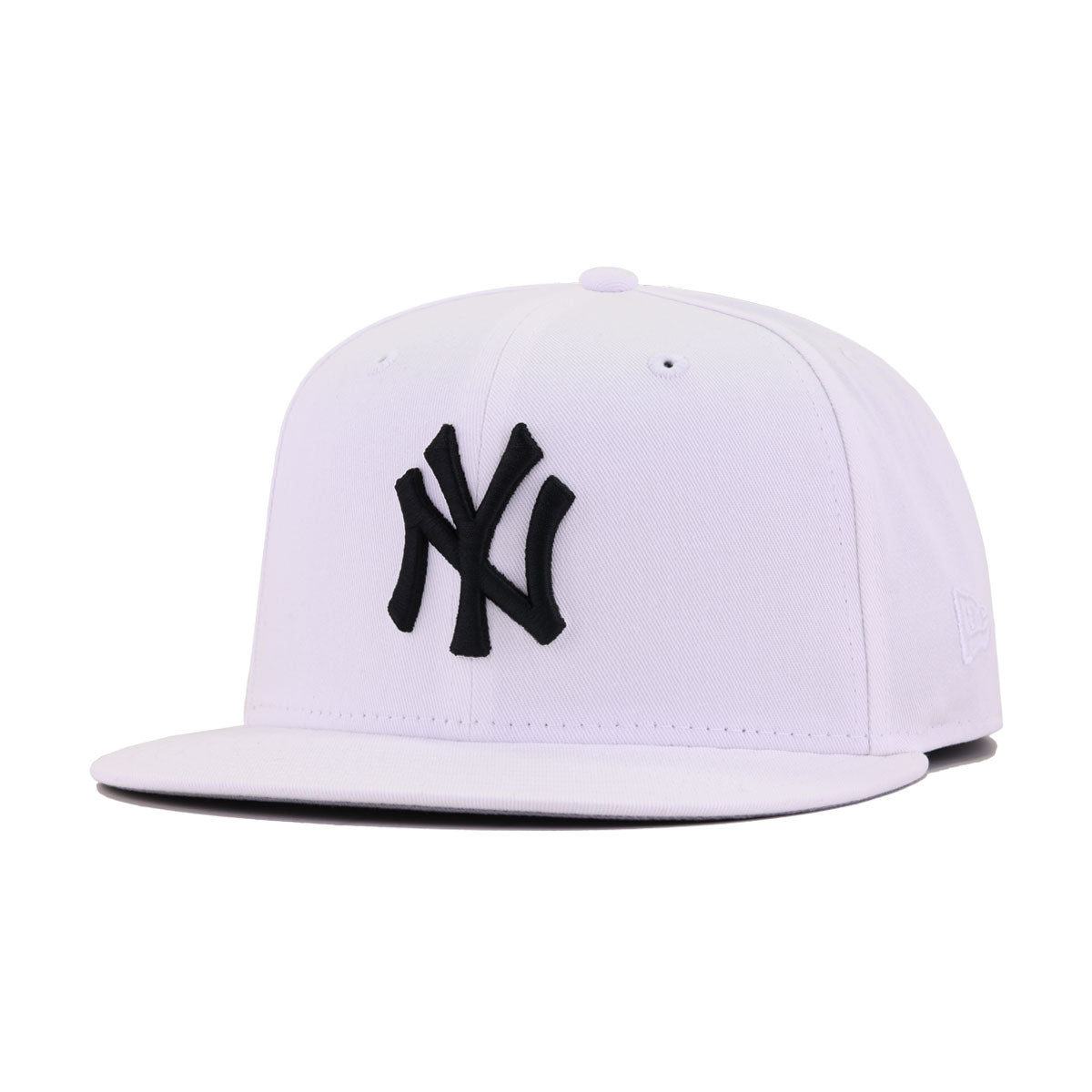 New York Yankees White Real Black Logo New Era 59Fifty Fitted