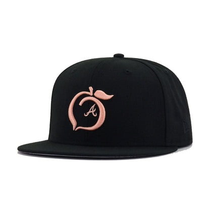Atlanta Braves Black PEACH New Era 59Fifty Fitted