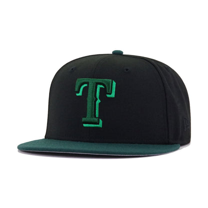 Texas Rangers Black Dark Green New Era 59Fifty Fitted