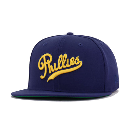 Philadelphia Phillies Light Navy 1938 Green Bottom New Era 59Fifty Fitted