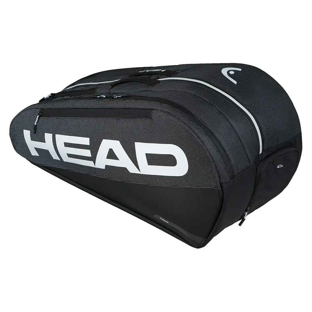 Tour Racquet Bag L 9 Pack Black and White