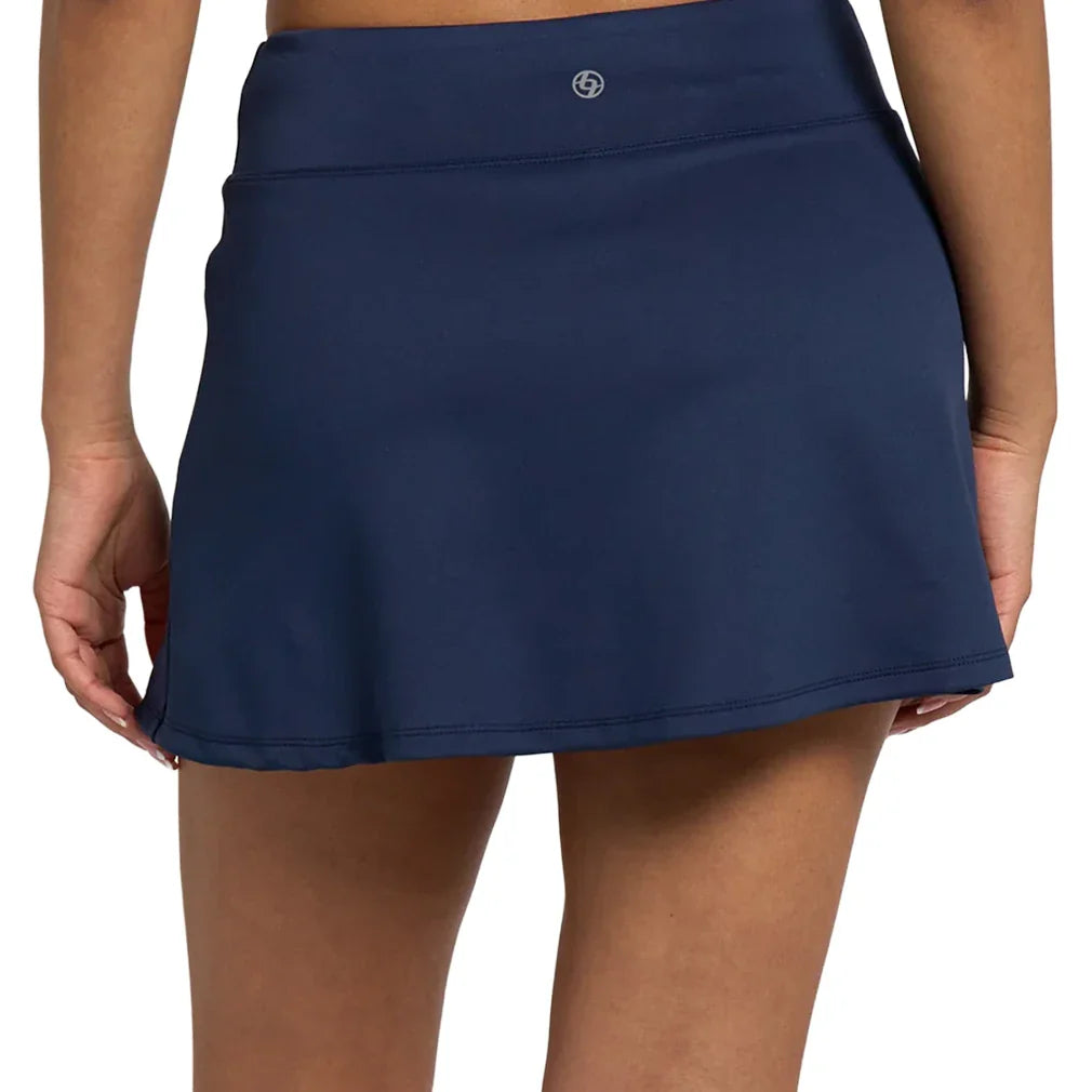 Women's 13 Inch Uprise Tennis Skort Dark Navy and Multicolor