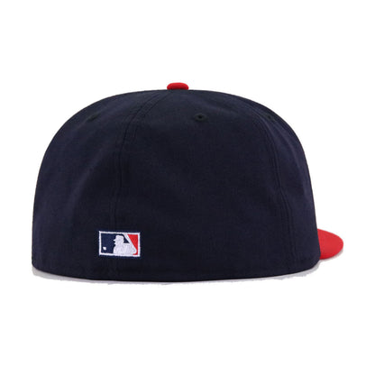 Atlanta Braves Navy Scarlet Atlanta Fulton County Stadium New Era 59Fifty Fitted