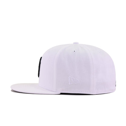 New York Yankees White Real Black Logo New Era 59Fifty Fitted
