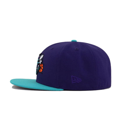 Charlotte Hornets Purple Teal 1988 New Era 59Fifty Fitted