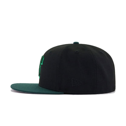 Texas Rangers Black Dark Green New Era 59Fifty Fitted