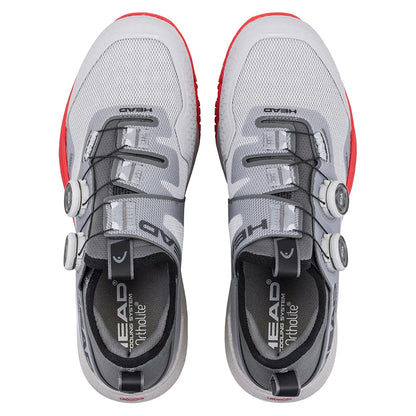 Men's Motion Pro BOA Pickleball Shoes Light Grey and Red