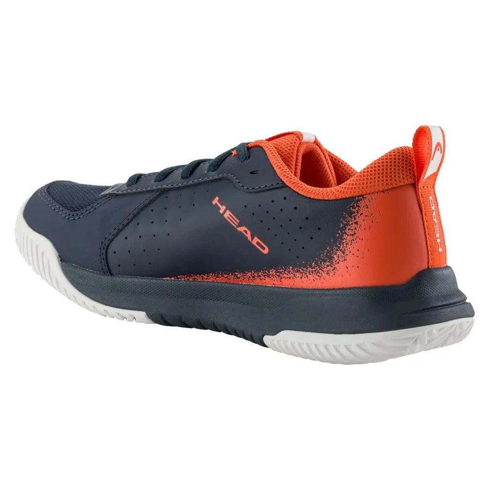 Juniors Sprint Court 4.0 Tennis Shoes Dark Blue and Red