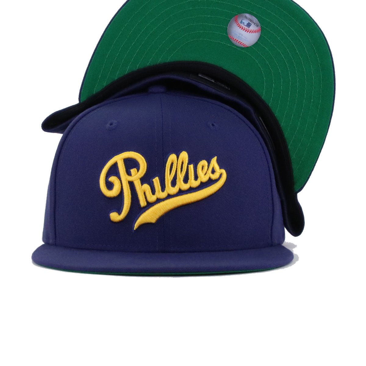 Philadelphia Phillies Light Navy 1938 Green Bottom New Era 59Fifty Fitted