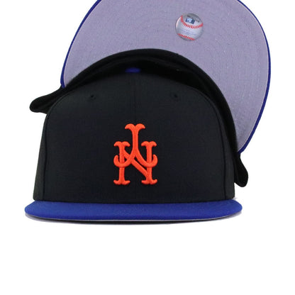 New York Mets Black Light Royal Blue Upside Down New Era 59Fifty Fitted