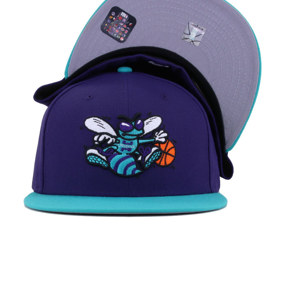 Charlotte Hornets Purple Teal 1988 New Era 59Fifty Fitted