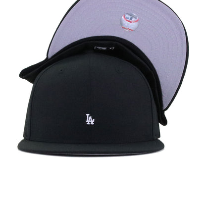 Los Angeles Dodgers Black SUPER MICRO New Era 59Fifty Fitted