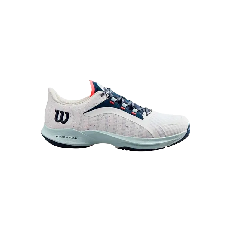 Padel Shoes Wilson Hurakn Pro White/Cooling Spray/Navy Blazer