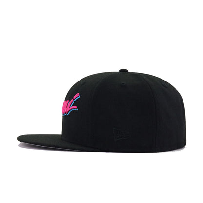 Miami Heat Black New Era 59Fifty Fitted