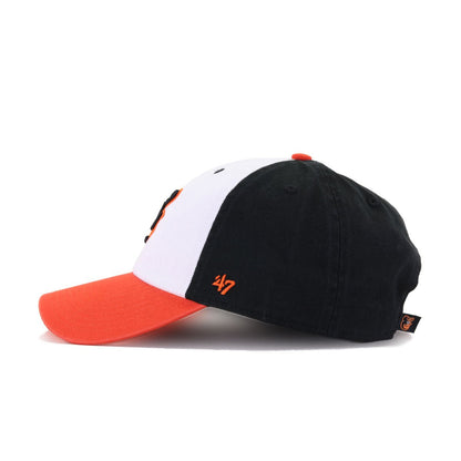 Baltimore Orioles White Black Orange 47 Brand Clean Up Dad Hat
