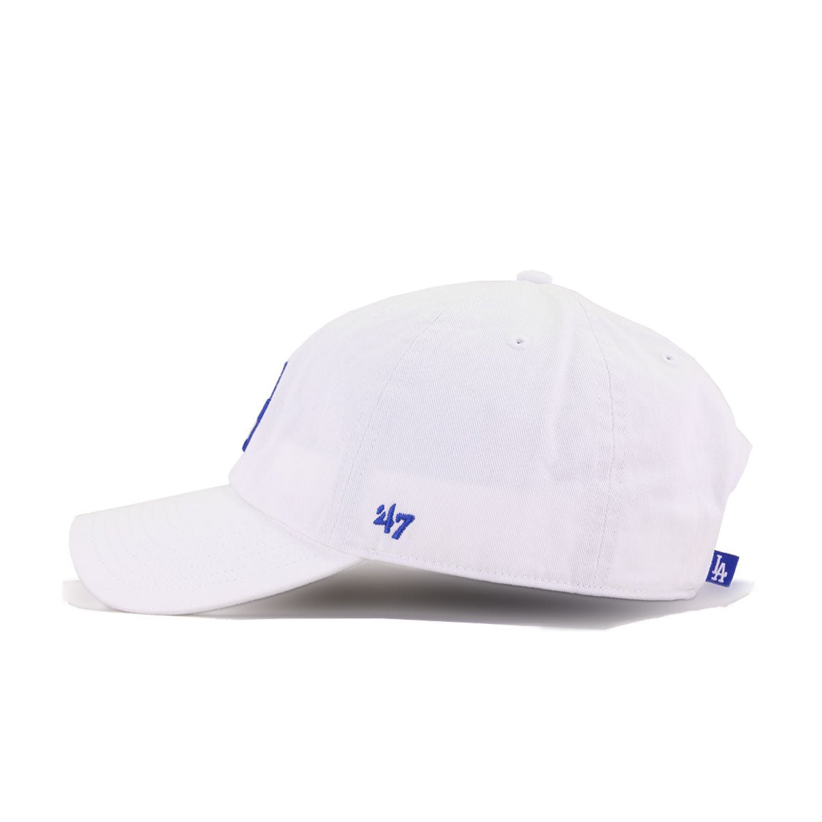 Los Angeles Dodgers White 47 Brand Clean Up Dad Hat
