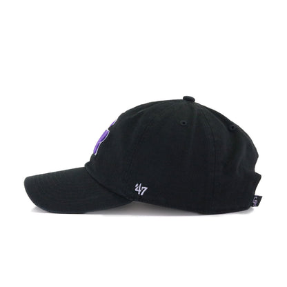 Colorado Rockies Black 47 Brand Clean Up Dad Hat