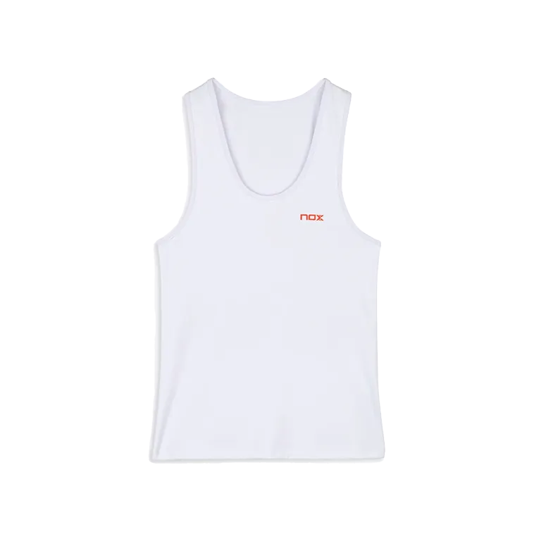 Camiseta Tirantes NOX Team Fit Mujer Blanco