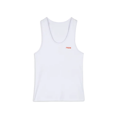 Camiseta Tirantes NOX Team Fit Mujer Blanco