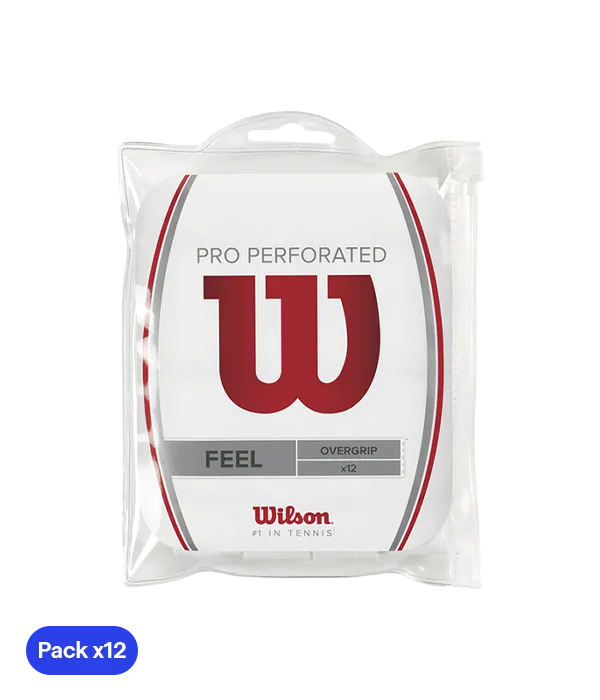 Overgrips Wilson Pro Perforados Feel White (Pack x12)