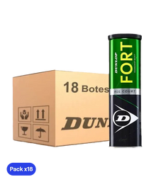 Box Balls  Dunlop Fort All Court (x4) (Pack x18)