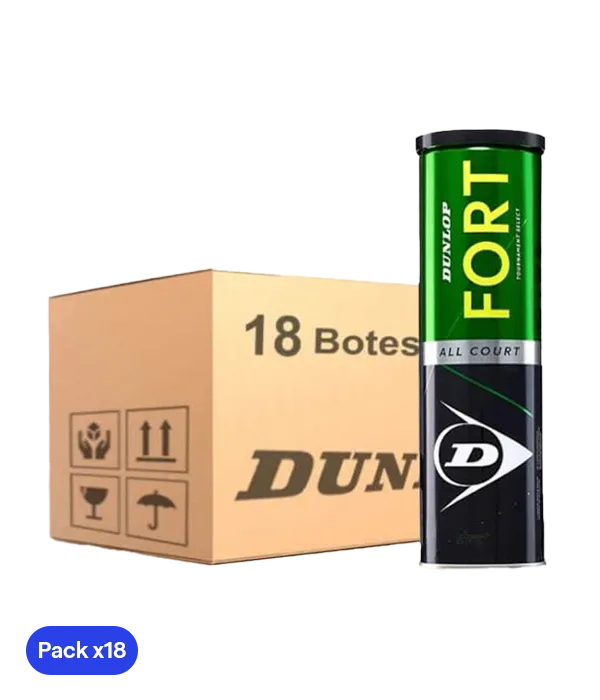 Box Balls  Dunlop Fort All Court (x4) (Pack x18)