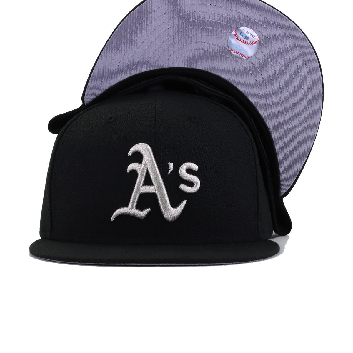 Oakland Athletics Black Metallic Silver New Era 59Fifty Fitted