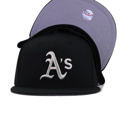 Oakland Athletics Black Metallic Silver New Era 59Fifty Fitted