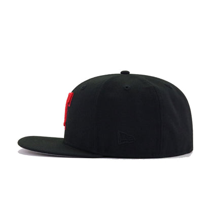 Texas Rangers Black BRED New Era 59Fifty Fitted