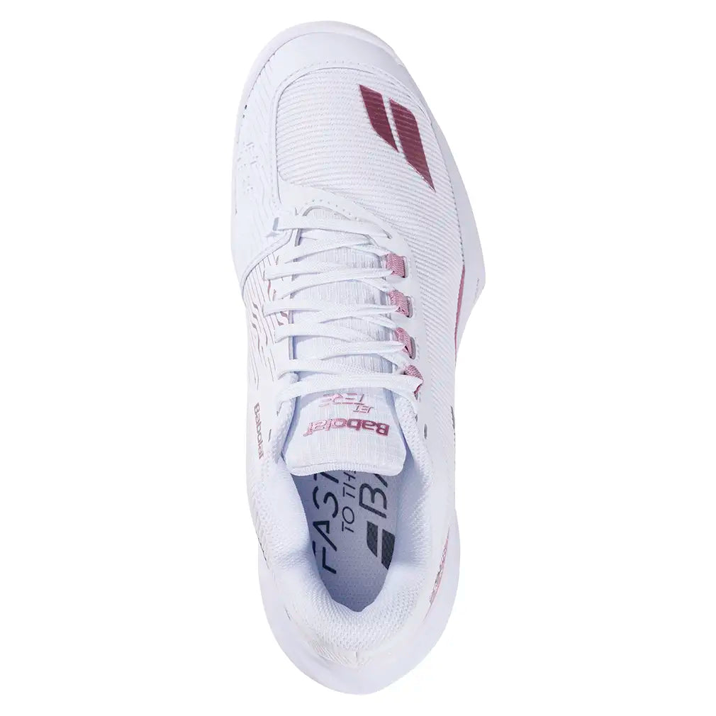 Women's Jet Tere 2 Clay Tennis Shoes White and Gold Pink