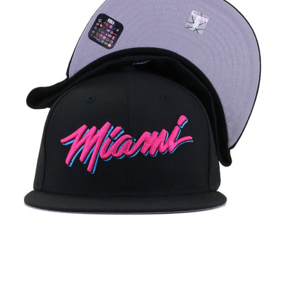Miami Heat Black New Era 59Fifty Fitted