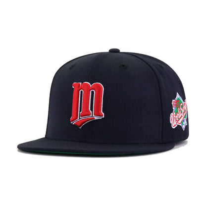 Minnesota Twins Navy 1987 World Series Cooperstown Green Bottom New Era 59Fifty Fitted