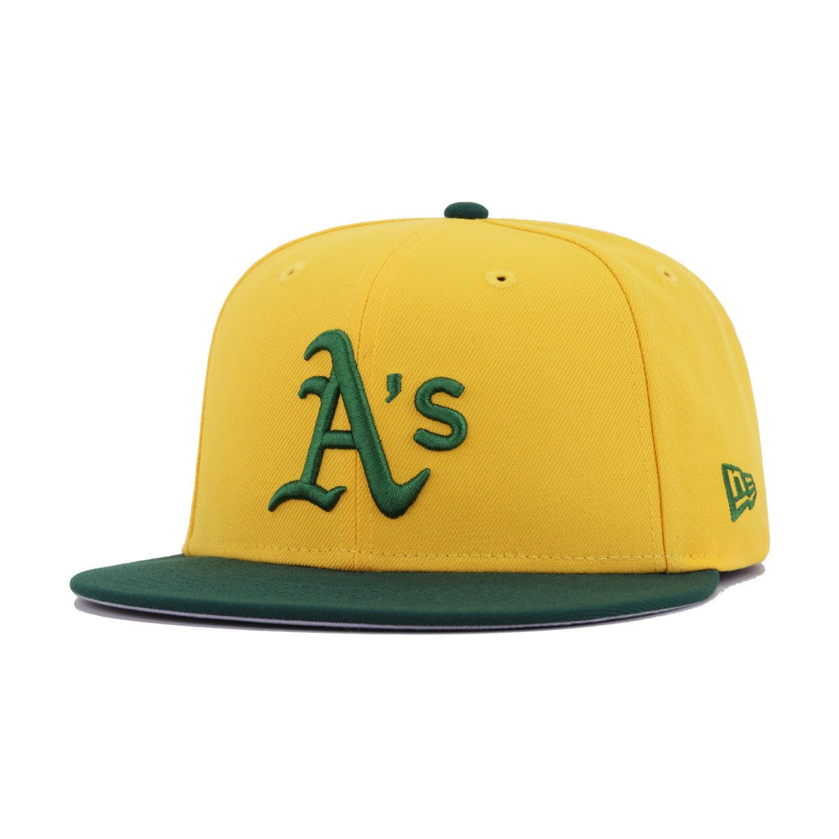 Oakland Athletics A Gold Dark Green REVERSE New Era 59Fifty Fitted