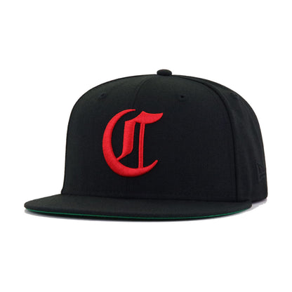 Cincinnati Reds Black 1869 Green Bottom New Era 59Fifty Fitted