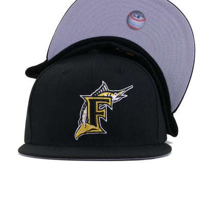 Florida Marlins Black Manilla New Era 59Fifty Fitted