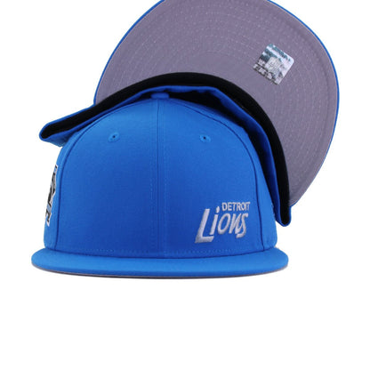Detroit Lions Rainstorm Blue Flawless 75th Anniversary New Era 59Fifty Fitted