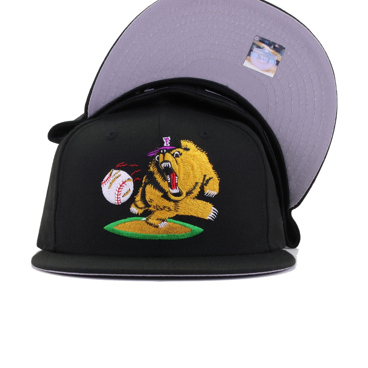 Fresno Grizzlies Black 1998 New Era 59Fifty Fitted