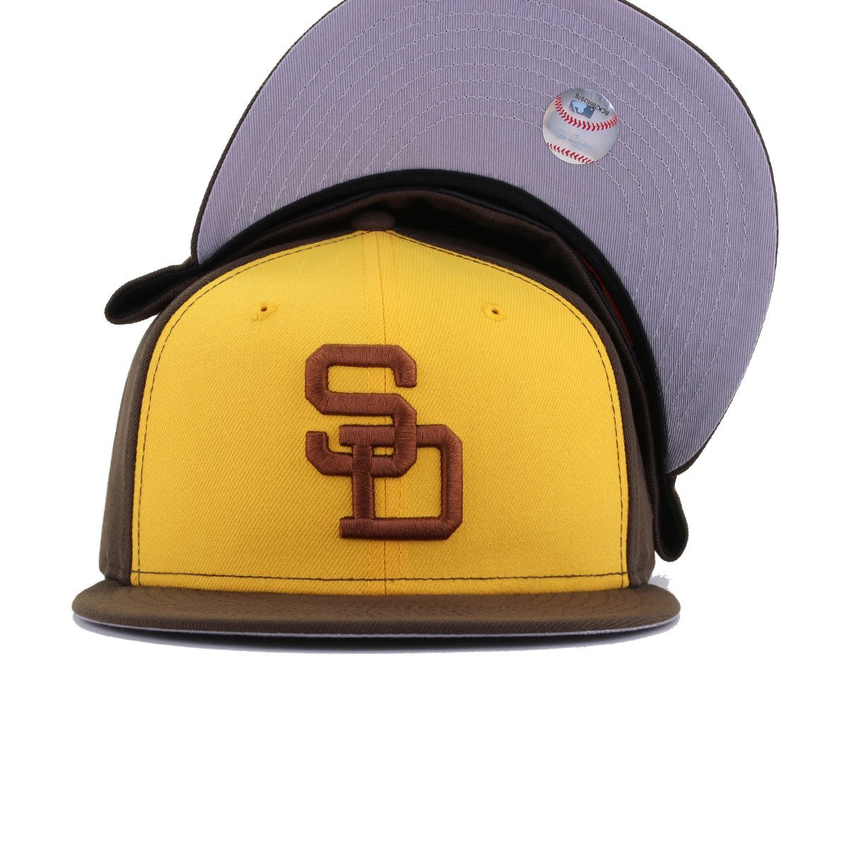 San Diego Padres A Gold Walnut 1972 New Era 59Fifty Fitted