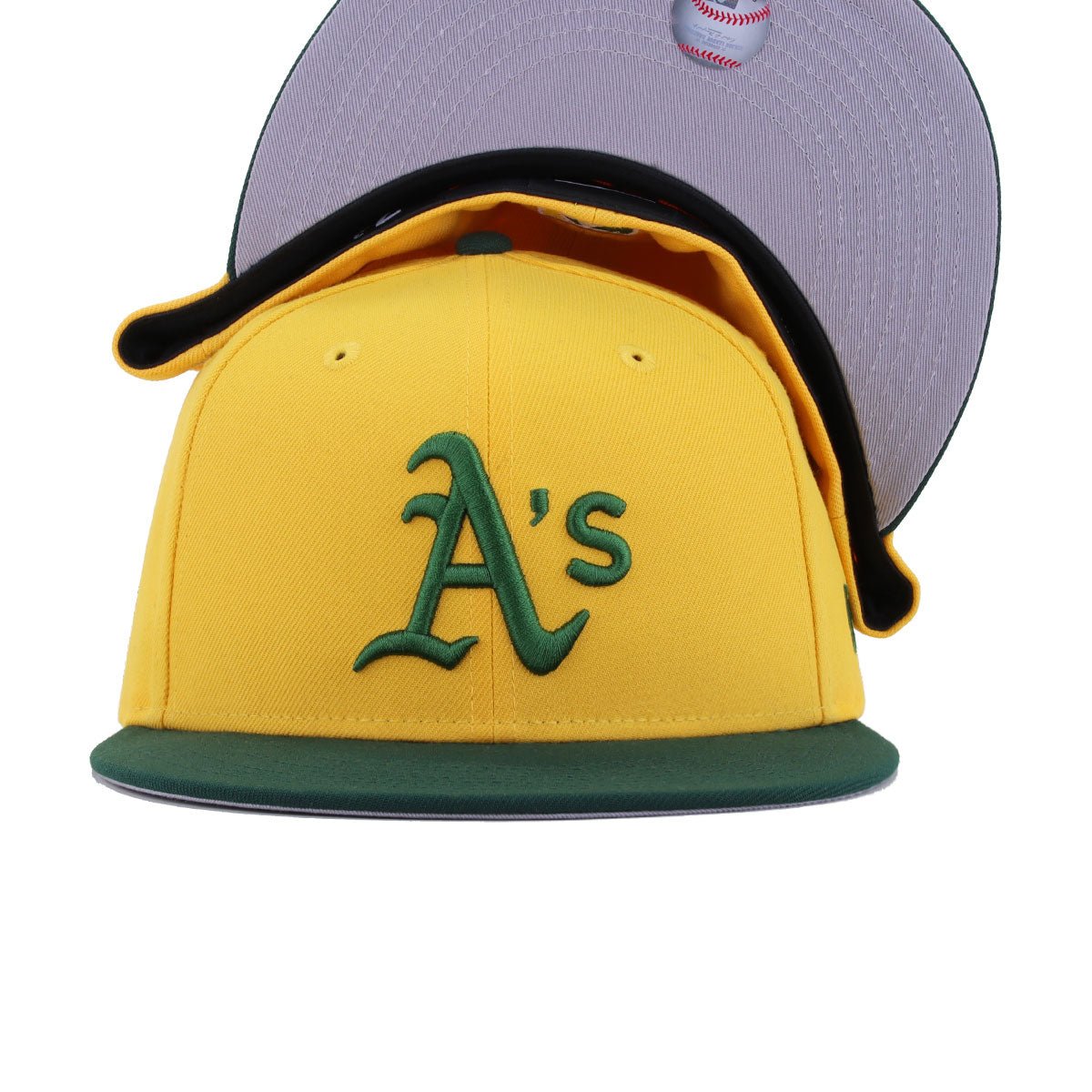Oakland Athletics A Gold Dark Green REVERSE New Era 59Fifty Fitted
