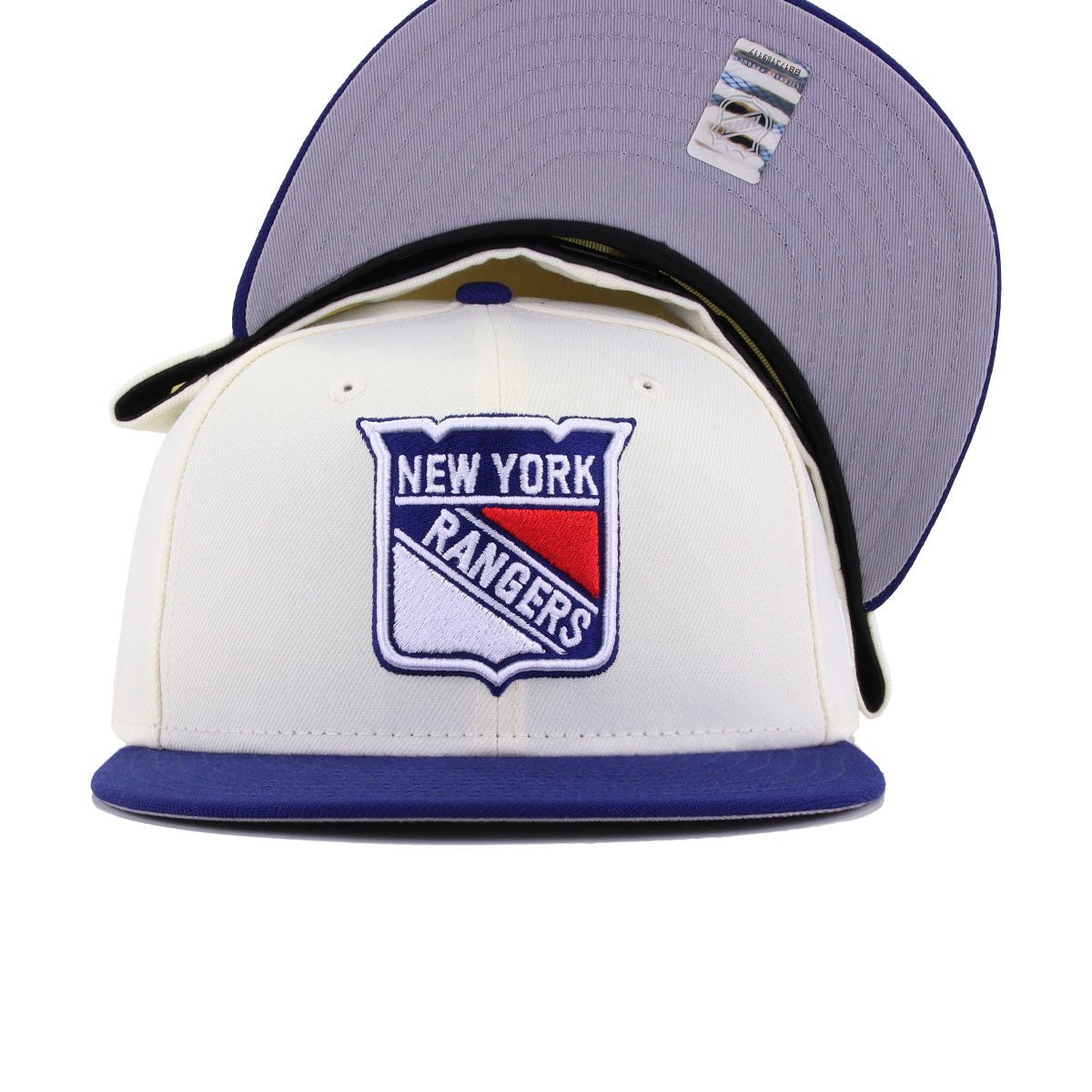 New York Rangers Chrome Dark Royal Blue New Era 59Fifty Fitted
