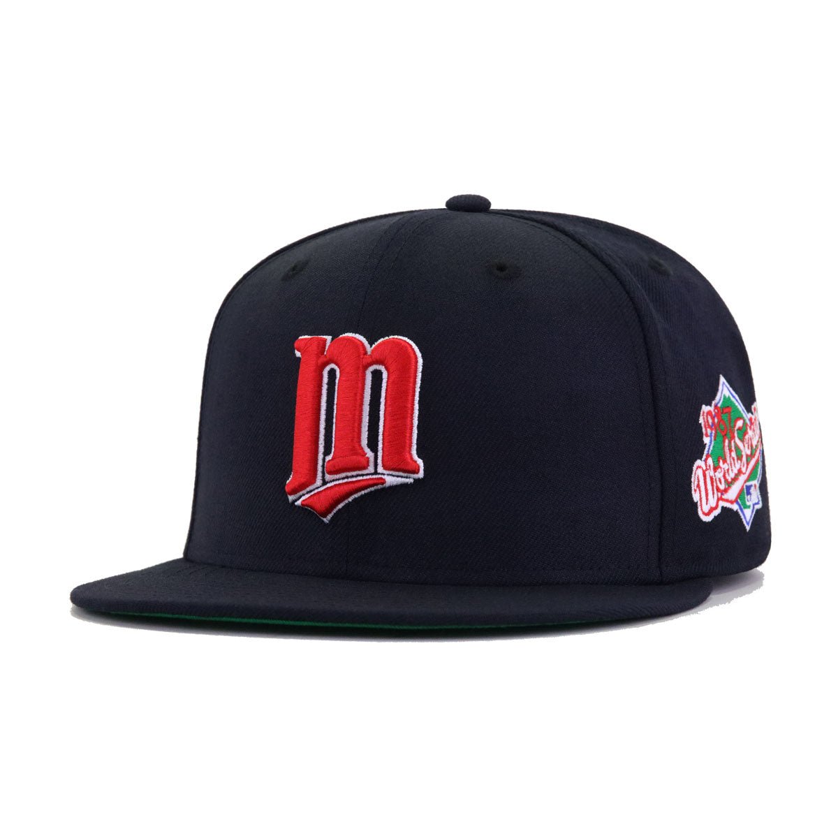 Minnesota Twins Navy 1991 World Series Cooperstown Green Bottom New Era 59Fifty Fitted