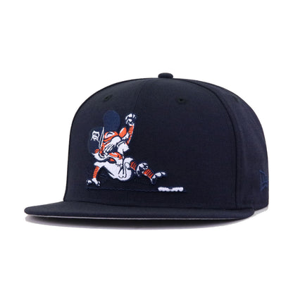 Detroit Tigers Navy SLIPPERY KITTY New Era 59Fifty Fitted
