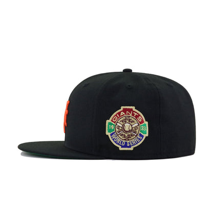 New York Giants Black 1933 World Series Cooperstown Green Bottom New Era 59Fifty Fitted