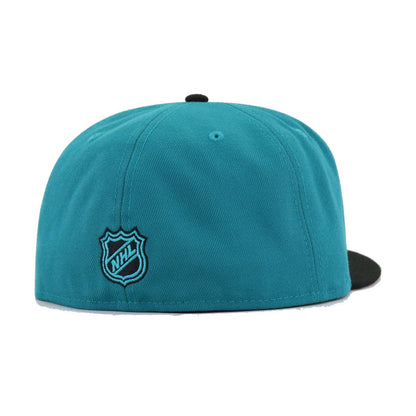 San Jose Sharks Aqua Black New Era 59Fifty Fitted